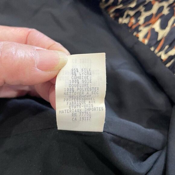 Vtg Betsey Johnson Black Label Women’s 10 Animal Print Dress Silk Mini Y2K NWT - Picture 8 of 16